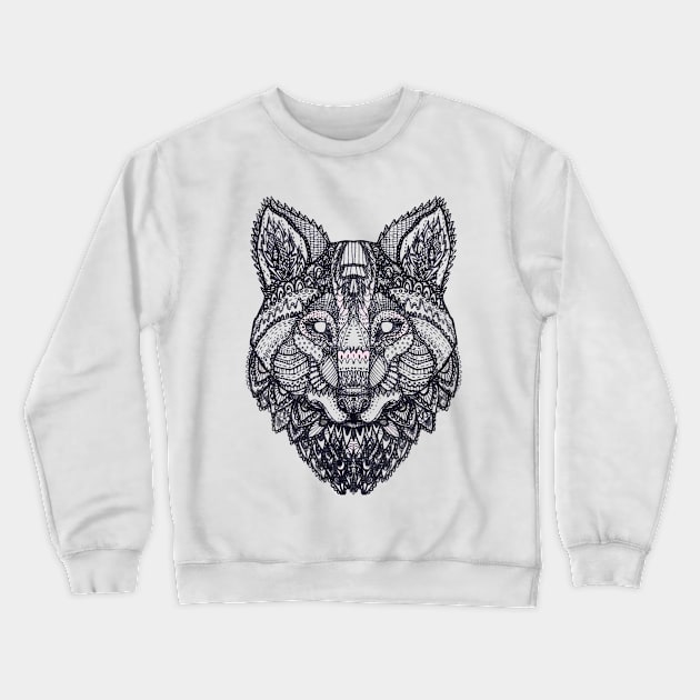 Tribal Wolf Crewneck Sweatshirt by Ratticsassin